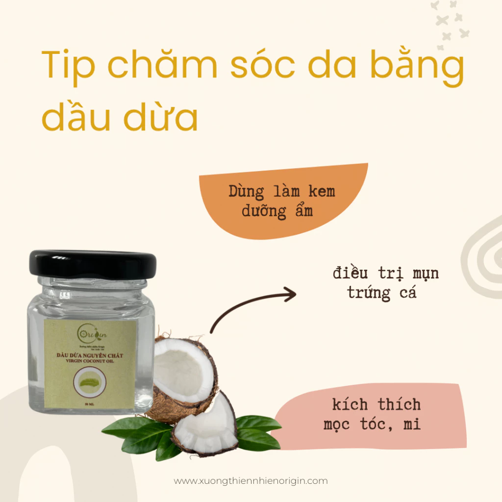 dầu dừa nguyên chất ủ tóc, dầu dừa trị rạn da dành cho bà bầu