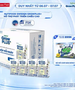 Sữa Nutifood Sweden GrowPLUS+ 110ml, Sữa tăng chiều cao cho bé, Sữa pha sẵn cho trẻ em, Sữa hỗ trợ phát triển chiều cao, Sữa bổ sung canxi cho bé