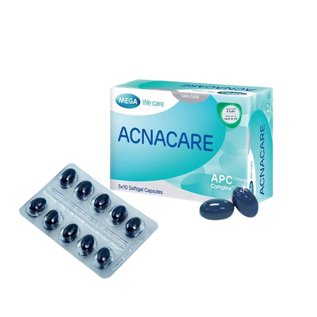 Viên uống ACNACARE, ACNACARE hỗ trợ giảm mụn, ACNACARE hỗ trợ đẹp da, Viên uống hỗ trợ giảm bã nhờn, Bổ sung kẽm cho da, Chống oxy hóa cho da, Viên uống hỗ trợ da mụn