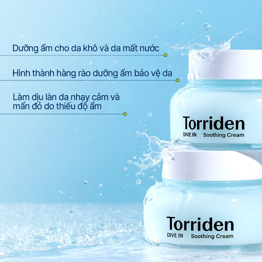 DIVE IN Low Molecular Hyaluronic Acid Facial Soothing Cream, Kem dưỡng DIVE IN, Kem dưỡng Hyaluronic Acid phân tử thấp, Kem dưỡng cấp nước
