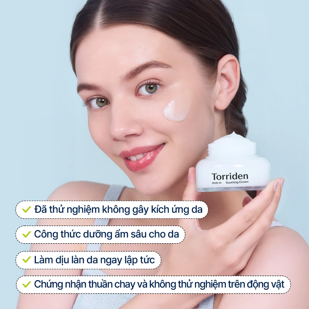 DIVE IN Low Molecular Hyaluronic Acid Facial Soothing Cream, Kem dưỡng DIVE IN, Kem dưỡng Hyaluronic Acid phân tử thấp, Kem dưỡng cấp nước