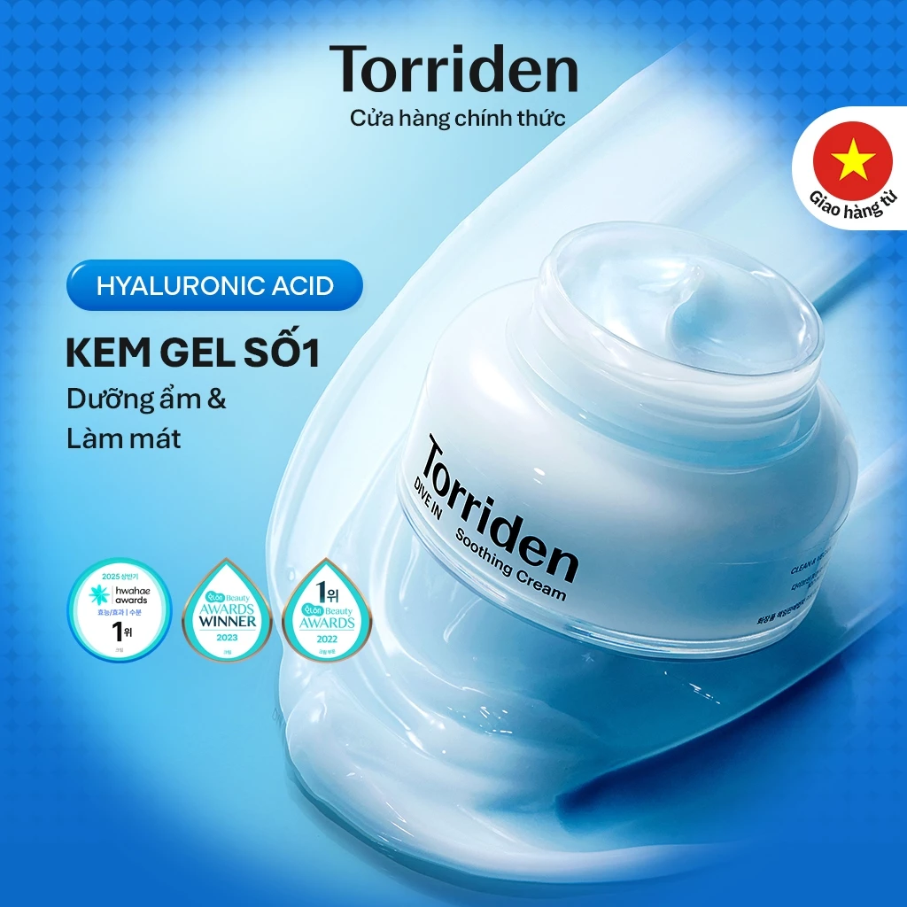 DIVE IN Low Molecular Hyaluronic Acid Facial Soothing Cream, Kem dưỡng DIVE IN, Kem dưỡng Hyaluronic Acid phân tử thấp, Kem dưỡng cấp nước