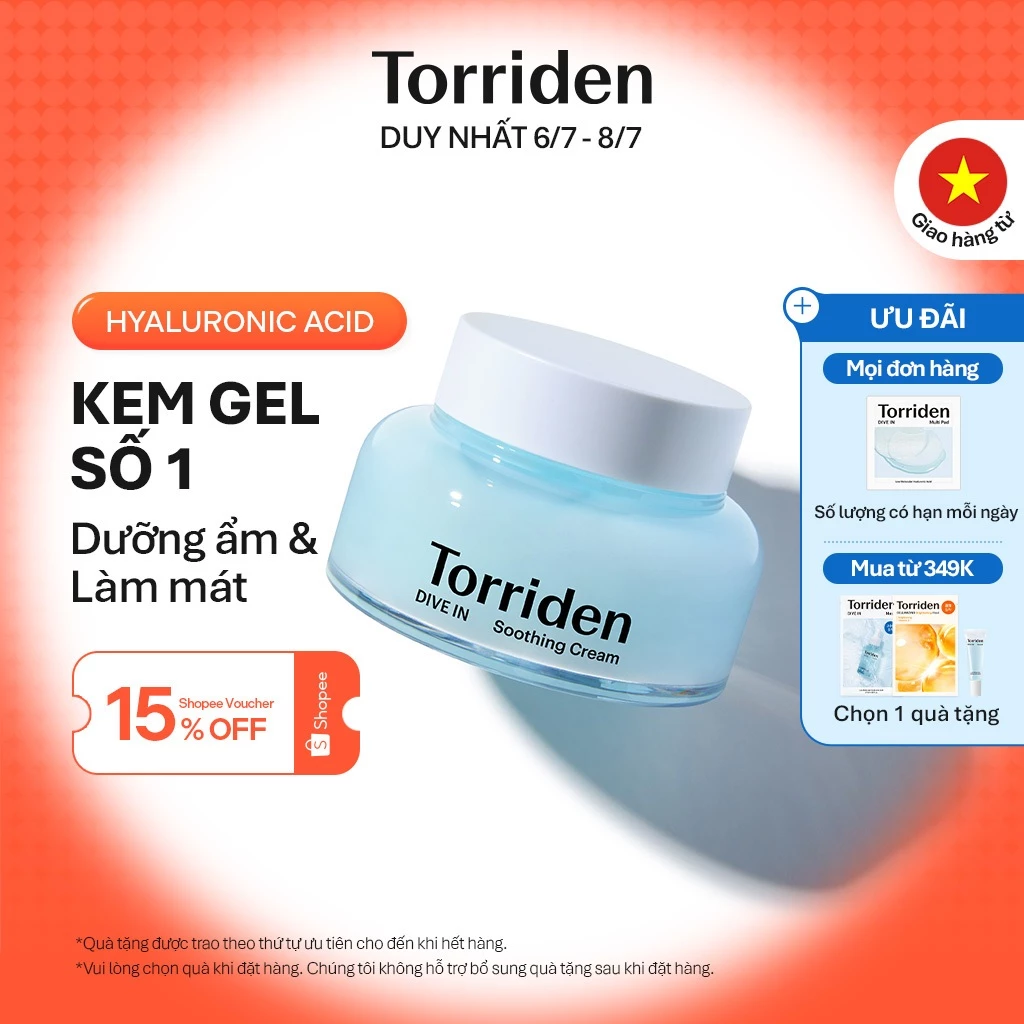 DIVE IN Low Molecular Hyaluronic Acid Facial Soothing Cream, Kem dưỡng DIVE IN, Kem dưỡng Hyaluronic Acid phân tử thấp, Kem dưỡng cấp nước