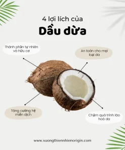 dầu dừa nguyên chất ủ tóc, dầu dừa trị rạn da dành cho bà bầu