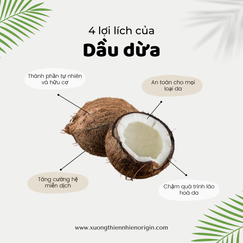 dầu dừa nguyên chất ủ tóc, dầu dừa trị rạn da dành cho bà bầu
