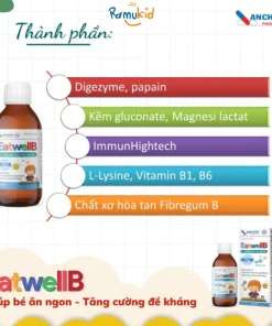 Siro ăn ngon EatwellB, Siro EatwellB 100ml, Siro ăn ngủ ngon EatwellB, EatwellB cho trẻ biếng ăn, Siro hỗ trợ tiêu hóa cho trẻ, Siro tăng sức đề kháng cho trẻ
