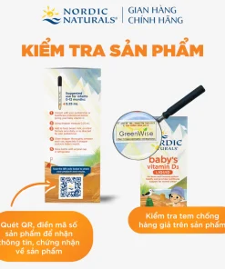 Vitamin D3 cho trẻ sơ sinh, Nordic Naturals Baby's Vitamin D3, bổ sung vitamin D3, hỗ trợ hấp thu canxi, tăng cường miễn dịch, phát triển xương và chiều cao