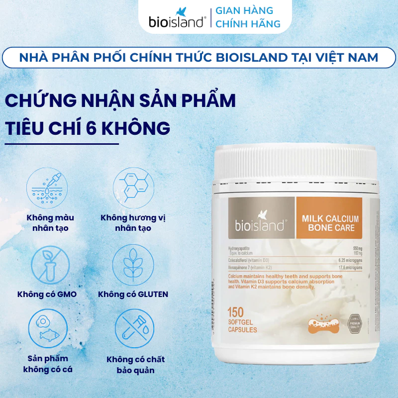 Canxi Bio Island 150 viên, Bio Island Calcium, canxi sữa hữu cơ Bio Island, canxi cho mẹ bầu, canxi cho phụ nữ mang thai, canxi sau sinh, canxi tuổi dậy thì, viên uống bổ sung canxi Úc, canxi vitamin D3 K2, thực phẩm bổ sung canxi, hỗ trợ xương chắc khỏe, Bio Island Australia