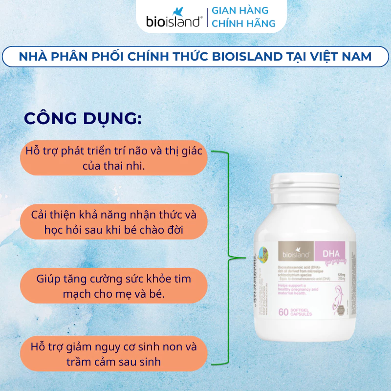DHA Bio Island cho mẹ bầu, Bio Island DHA, DHA Bio Island 60 viên, DHA Bio Island Úc, DHA cho bà bầu, DHA cho mẹ bầu