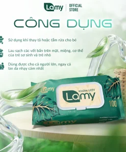 Khăn ướt LAMY, Khăn ướt em bé, Khăn ướt cho bé, Khăn giấy ướt em bé
