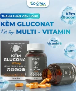 viên uống kẽm cho nam, viên uống kẽm, kẽm gluconat, viên uống kẽm multi vitamin, viên uống bổ sung kẽm