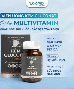 viên uống kẽm cho nam, viên uống kẽm, kẽm gluconat, viên uống kẽm multi vitamin, viên uống bổ sung kẽm