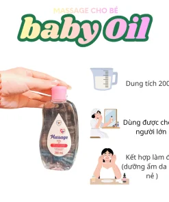 dầu massage cho bé, baby oil 200ml, dầu massage trẻ sơ sinh, dầu dưỡng ẩm cho bé, dầu mát xa cho bé