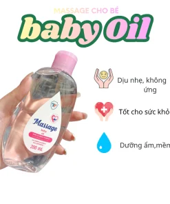 dầu massage cho bé, baby oil 200ml, dầu massage trẻ sơ sinh, dầu dưỡng ẩm cho bé, dầu mát xa cho bé