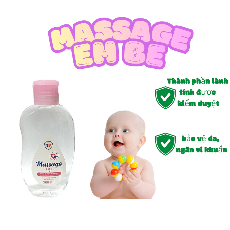 dầu massage cho bé, baby oil 200ml, dầu massage trẻ sơ sinh, dầu dưỡng ẩm cho bé, dầu mát xa cho bé