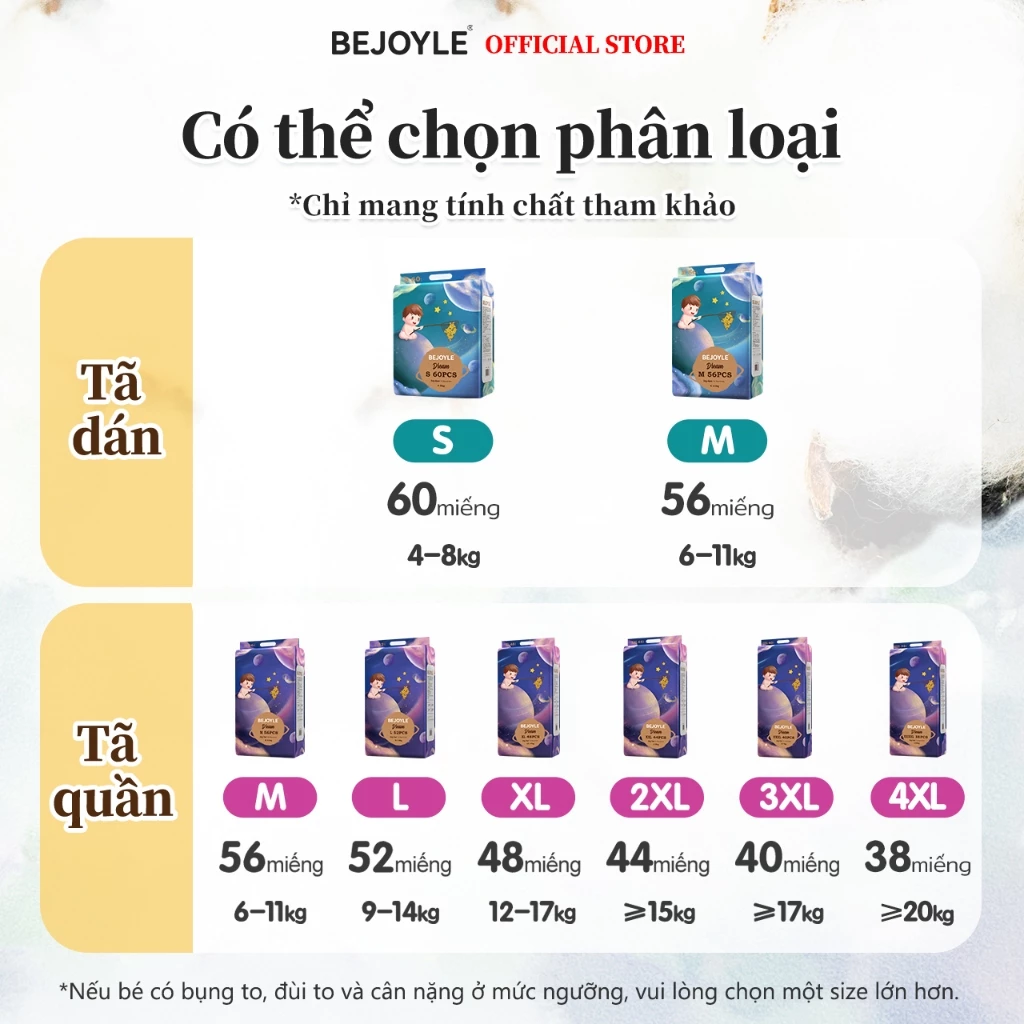 bỉm Bejoyle Dream, tã Bejoyle Dream, bỉm Bejoyle, tã quần Bejoyle