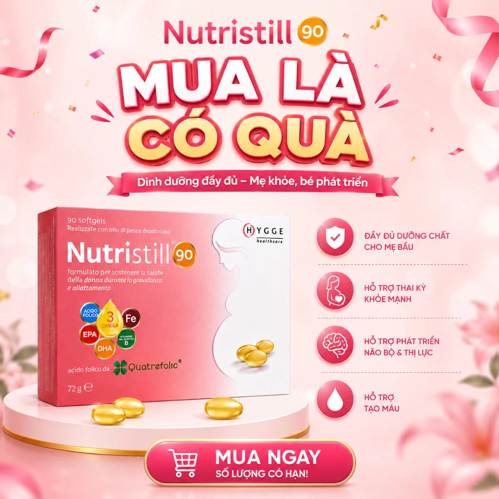 Vitamin Bầu Nutristill 90, Vitamin bầu Nutristill, Viên uống Vitamin Bầu Nutristill 90, Vitamin tổng hợp cho bà bầu, Vitamin cho phụ nữ mang thai