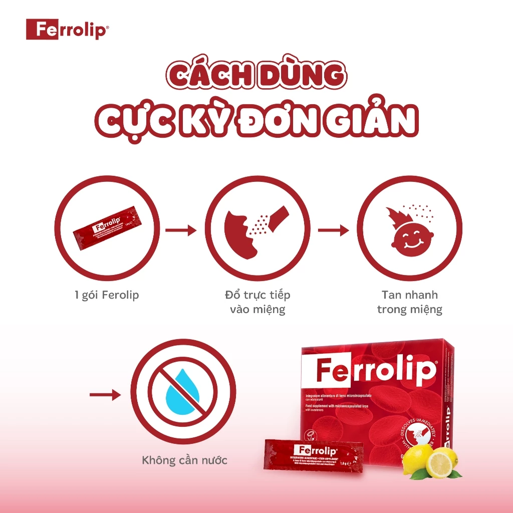 Ferrolip, Ferrolip sắt, Sắt Ferrolip, Ferrolip cho mẹ bầu, Sắt Ferrolip cho bà bầu, sắt dạng bột, sắt không tanh