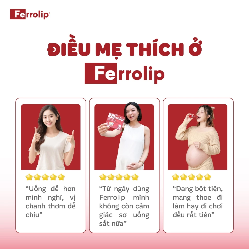 Ferrolip, Ferrolip sắt, Sắt Ferrolip, Ferrolip cho mẹ bầu, Sắt Ferrolip cho bà bầu, sắt dạng bột, sắt không tanh