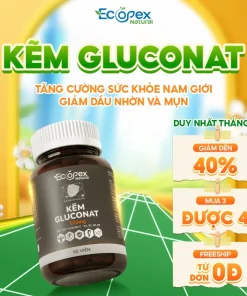 viên uống kẽm cho nam, viên uống kẽm, kẽm gluconat, viên uống kẽm multi vitamin, viên uống bổ sung kẽm