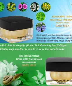 Kem dưỡng trắng Baby Milk, Kem trị nám Baby Milk, Kem dưỡng Melasma Cream, Kem dưỡng trắng da Baby Milk 30g, Kem dưỡng mờ nám Baby Milk, dưỡng trắng da, làm sáng da, hỗ trợ mờ nám, giảm đốm nâu